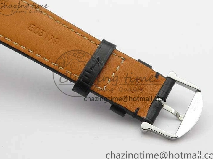 MIROTIME 0201 Da Vinci IW356601 SS TW 1:1 Best Edition Blue Dial On Black Leather Strap A Durable 7239